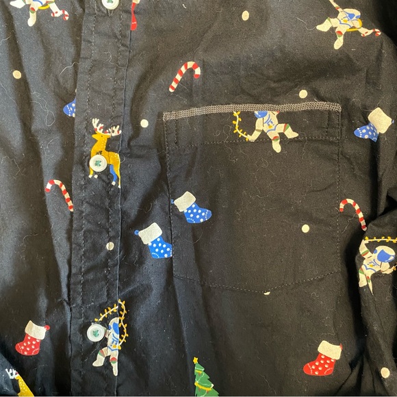 Sovereign Code Boys L 14/16 Christmas Button Long Sleeve Shirt; Astronaut - Picture 6 of 9
